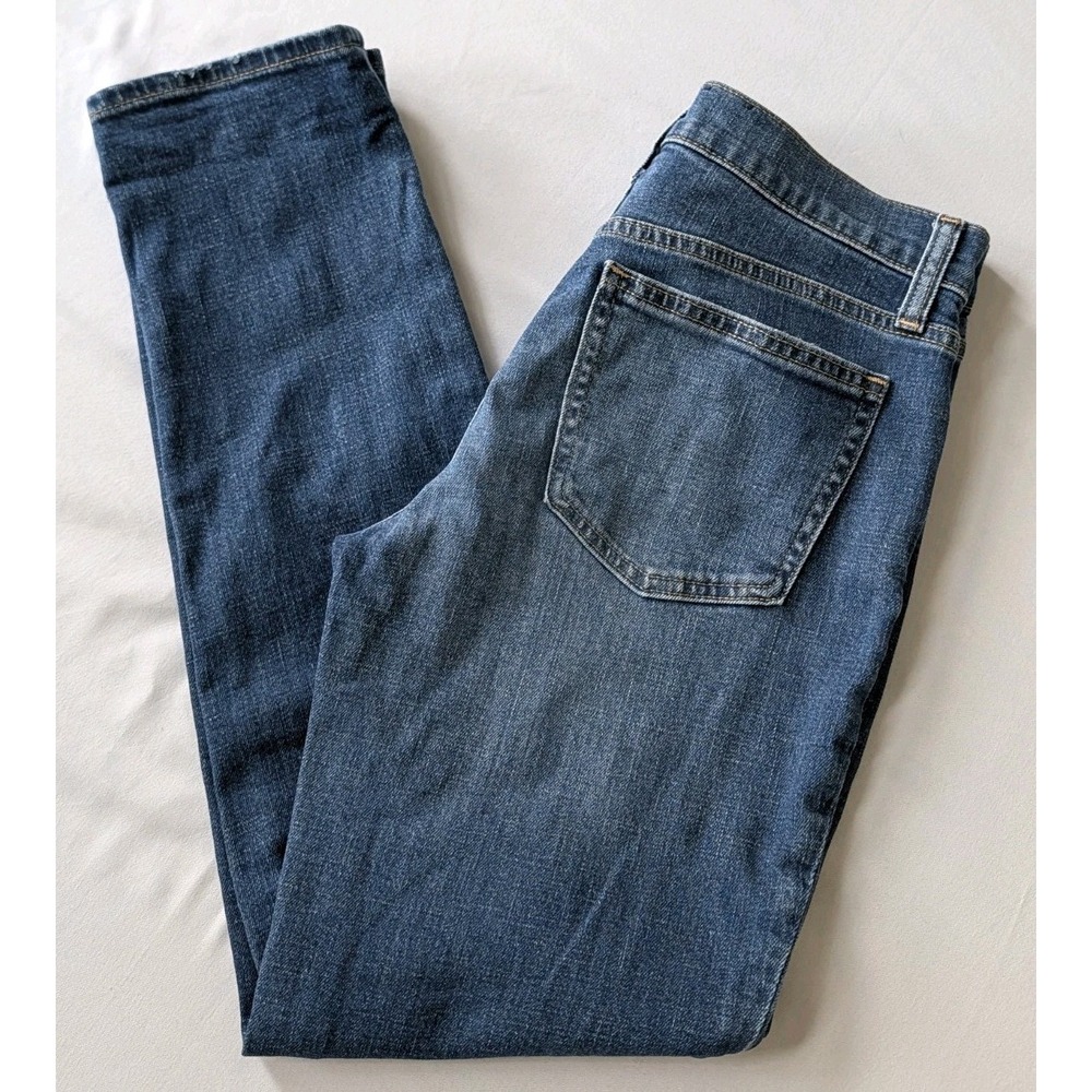 Gap Denim Girlfriend Mid Rise Jeans Womens Size 25/0R Blue Medium Wash Stretch